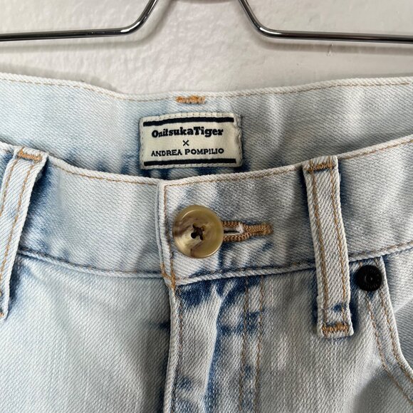 Onitsuka Tiger X Andrea Pompilio  Light Wash Cropped Jeans Size Small - Picture 3 of 15